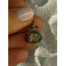 925 Sterling Silver Jade Dragon Pendant Length 0.80 Inch