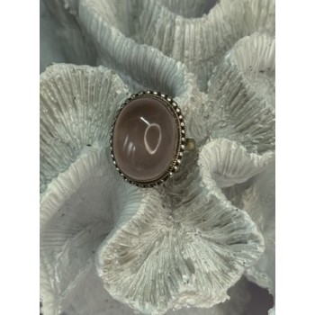 BEAUTIFUL VINTAGE 925 STERLING SILVER MORGANITE RING SIZE 5.5