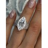 SHINY 925 STERLING SILVER CZ RING SIZE 6