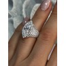 SHINY 925 STERLING SILVER CZ RING SIZE 6