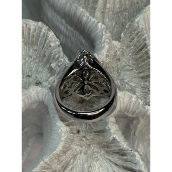 SHINY 925 STERLING SILVER CZ RING SIZE 6