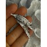 925 Sterling Silver Brooch Leaves Width 2.1 Inch