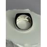925 Sterling Silver Black Enamel & CZ Men's Ring Size 11
