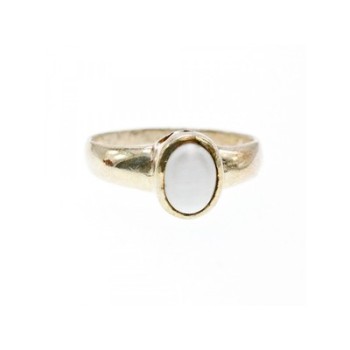 Vintage 925 Sterling Silver Moonstone Ring Size 11.25