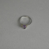 925 Sterling Silver Amethyst & CZ Ring Size 7