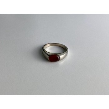 Vintage 925 Sterling Silver Agate Ring Size 7.25