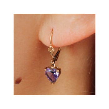 14K YELLOW GOLD AMETHYST EARRINGS