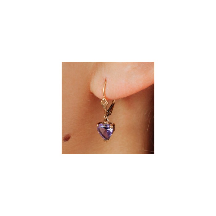 14K YELLOW GOLD AMETHYST EARRINGS