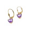 14K YELLOW GOLD AMETHYST EARRINGS