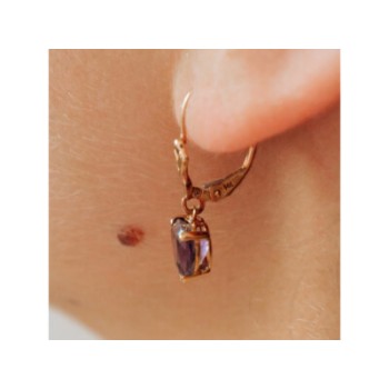 14K YELLOW GOLD AMETHYST EARRINGS