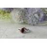 925 Sterling Silver Pink Topaz & Diamonds Ring Size 6
