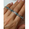 925 STERLING SILVER BRACELET AQUAMARINE LENGTH 7.5 in