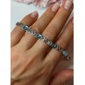 925 STERLING SILVER BRACELET AQUAMARINE LENGTH 7.5 in