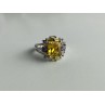 925 Sterling Silver Yellow & Purple CZ Ring Size 7
