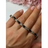925 STERLING SILVER GOLD PLATED SAPPHIRE BRACELET LENGTH 7.5 in