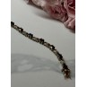 925 STERLING SILVER GOLD PLATED SAPPHIRE BRACELET LENGTH 7.5 in