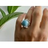 925 Sterling Silver Larimar Ring Size 6.75