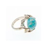 925 Sterling Silver Larimar Ring Size 6.75