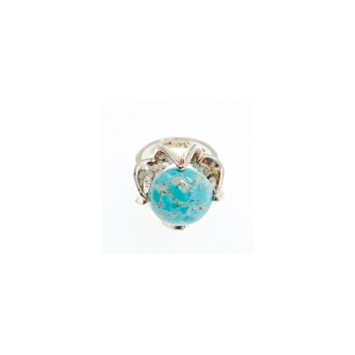 925 Sterling Silver Larimar Ring Size 6.75