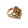 925 Sterling Silver Gold Plated Citrine Ring Size 5.5