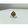 925 Sterling Silver Gold Plated Citrine Ring Size 5.5