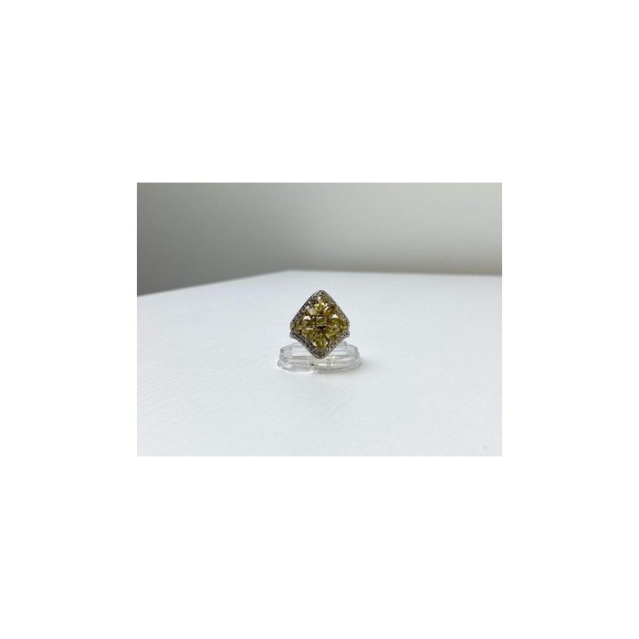 925 Sterling Silver Gold Plated Citrine Ring Size 5.5