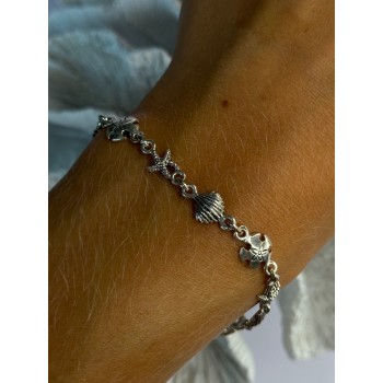 Summer Ocean Mood 925 Sterling Silver Bracelet Length 7.5