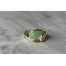 925 Sterling Silver Green Nephrite Ring Size 6.5