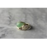 925 Sterling Silver Green Nephrite Ring Size 6.5