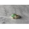925 Sterling Silver Green Nephrite Ring Size 6.5