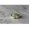 925 Sterling Silver Green Nephrite Ring Size 6.5