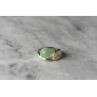 925 Sterling Silver Green Nephrite Ring Size 6.5