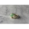 925 Sterling Silver Green Nephrite Ring Size 6.5
