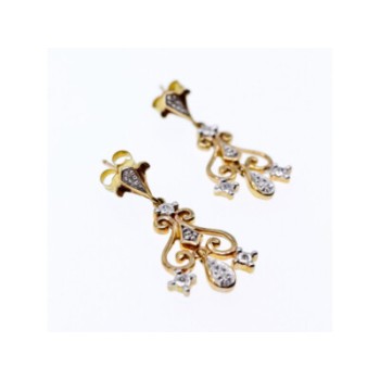 10K  YELLOW GOLD DIAMONDS EARRINGS