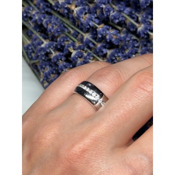 925 Sterling Silver CZ Ring Size 6