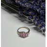925 Sterling Silver Pink Spinel Ring Size 7