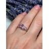 925 Sterling Silver Pink Spinel Ring Size 7