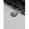 925 Sterling Silver Pink Spinel Ring Size 7