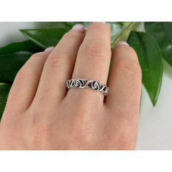 Vintage Sterling Silver Ring Size 10.25