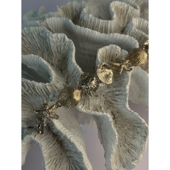 Summer Ocean Shell Star 925 Sterling Silver Bracelet Length 7