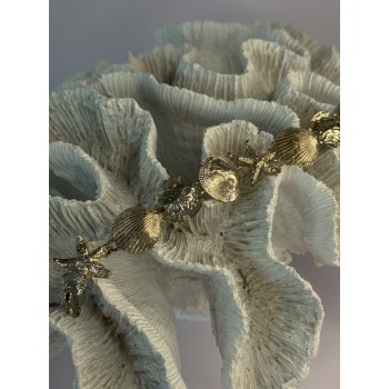 Summer Ocean Shell Star 925 Sterling Silver Bracelet Length 7