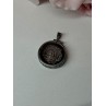 925 Sterling Silver Pendant-Medal Rose Length 1.3 In