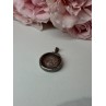 925 Sterling Silver Pendant-Medal Rose Length 1.3 In