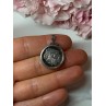 925 Sterling Silver Pendant-Medal Rose Length 1.3 In