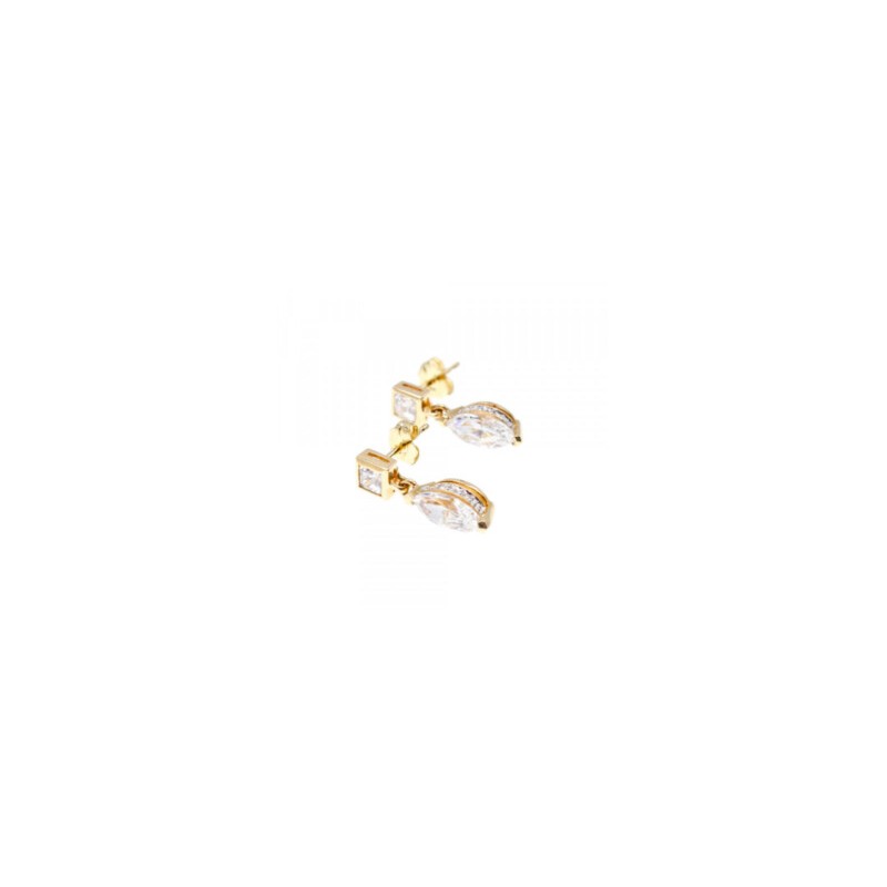 14K YELLOW GOLD CZ EARRINGS