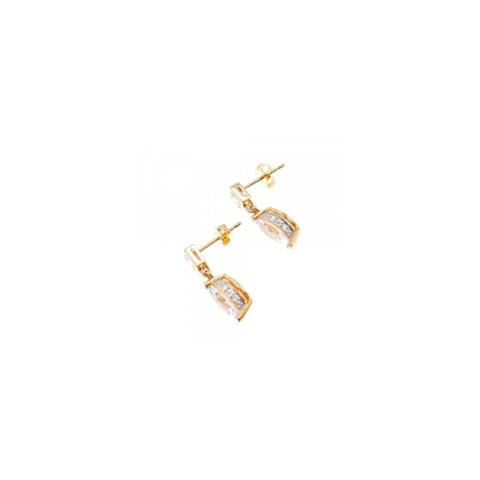14K YELLOW GOLD CZ EARRINGS