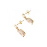14K YELLOW GOLD CZ EARRINGS