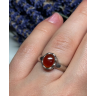 925 Sterling Silver Amber Ring Size 6