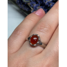 925 Sterling Silver Amber Ring Size 6