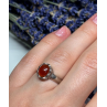 925 Sterling Silver Amber Ring Size 6